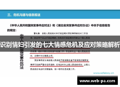 识别情妇引发的七大情感危机及应对策略解析 识别情妇引发的七大情感危机及应对策略解析